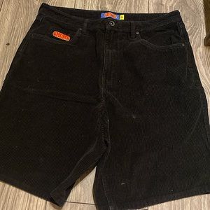 Black empyre curdoroy shorts